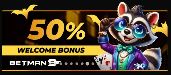 50% welcome bonus banner